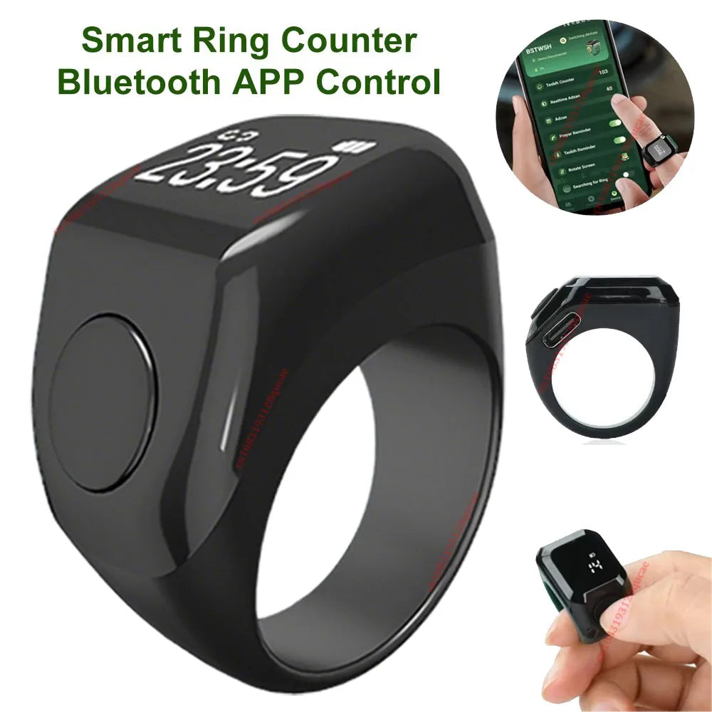 Smart Tasbih Zikr Ring | Digital Tally Counter & Prayer Reminder