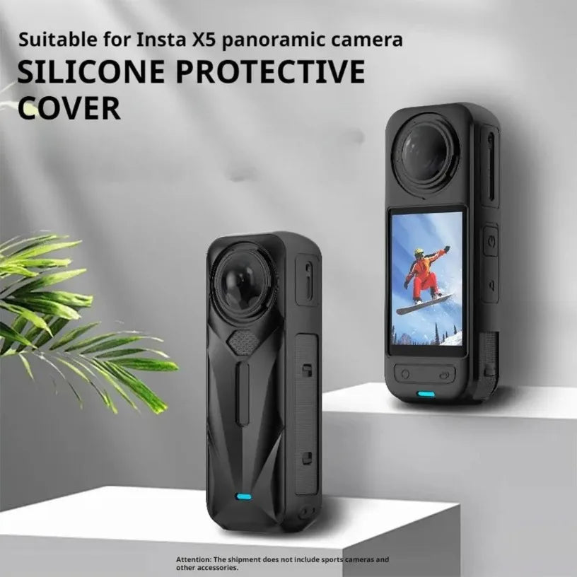 For Insta360X5 Silicone Camera Protective Case Lens Protector Cap for Insta 360 X5 Tempered Glass Film Protective Camera Accesso Oasis Select