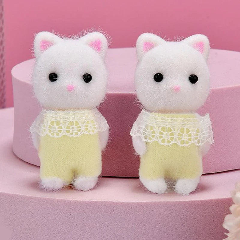 1pcs Flocking Cat Model Plush Dolls Figurines Anime Toys Table Decoration Birthday Party Gift Oasis Select