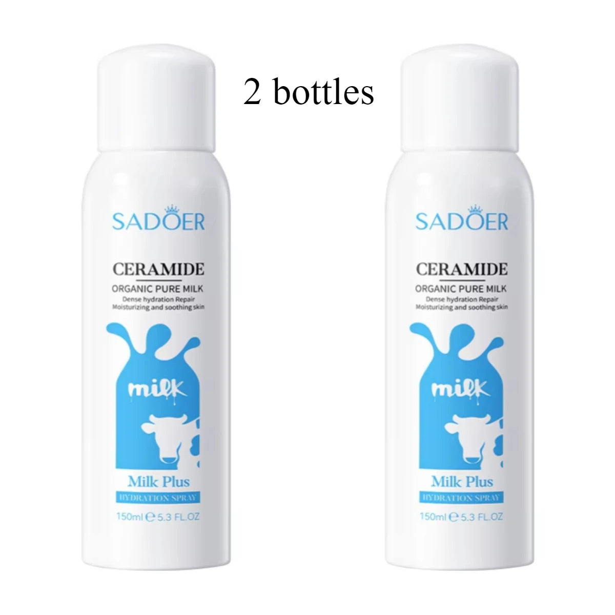 SADOER Ceramide Hydrating Face Mist Toner Spray Set 2×150ml