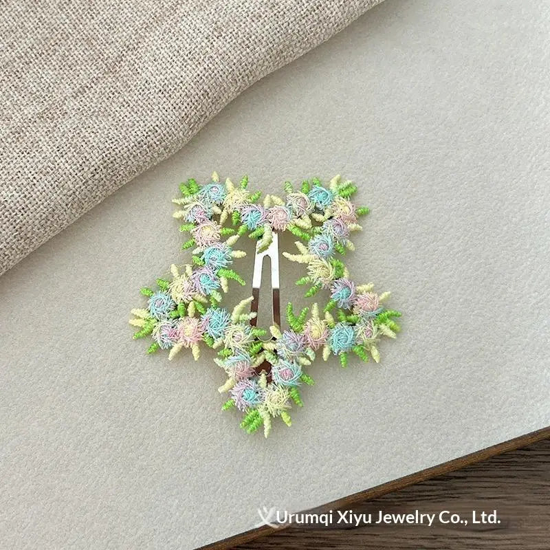 Pink Flower Star Heart Geometric Hair Clip for Women & Girls Hair Clip Oasis Select 05
