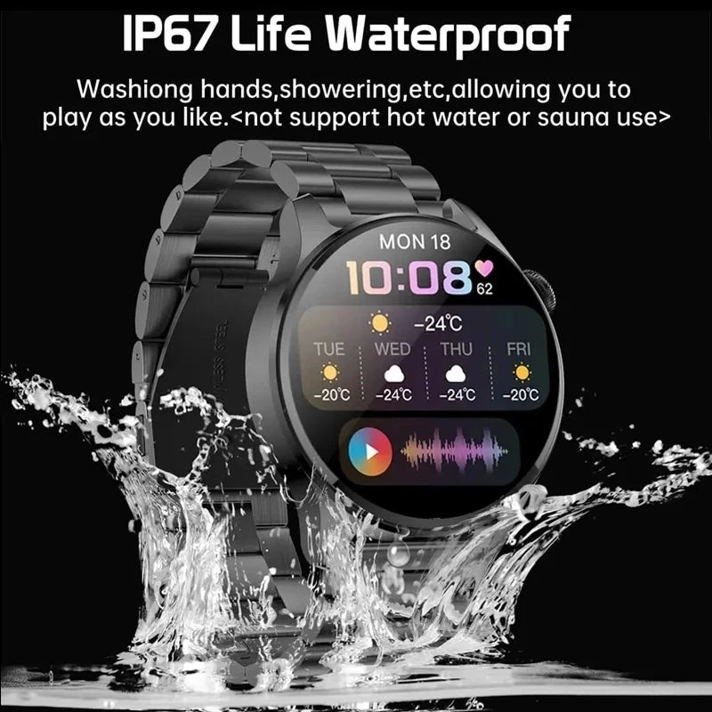 Men's GPS Smartwatch 1.52" AMOLED BT Calls NFC IP68 Waterproof