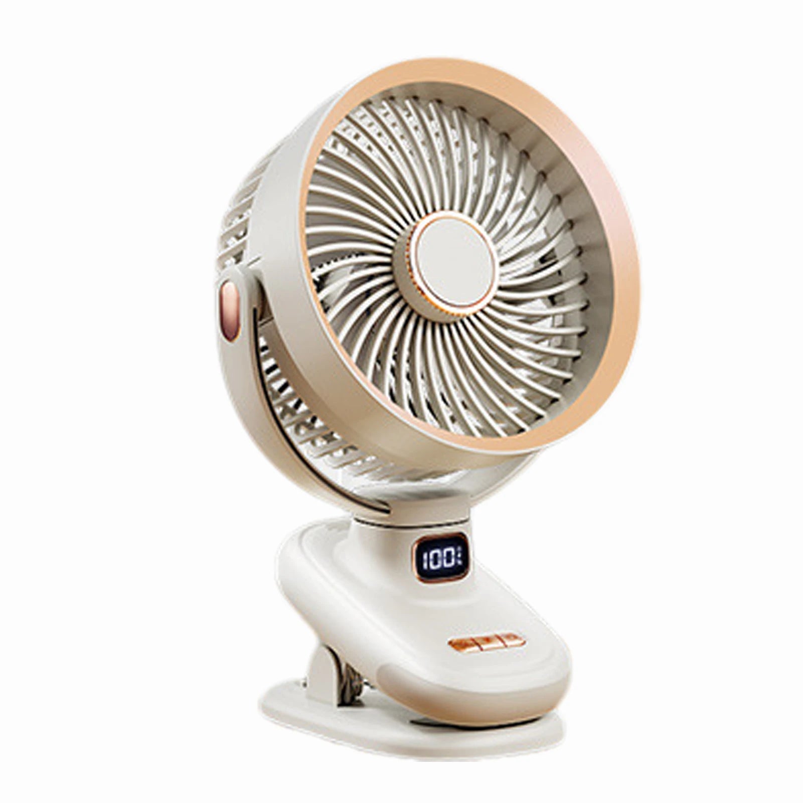 URGGU Mini Clip Desk Fan – 3-in-1, 5 Speeds, 270° Wireless