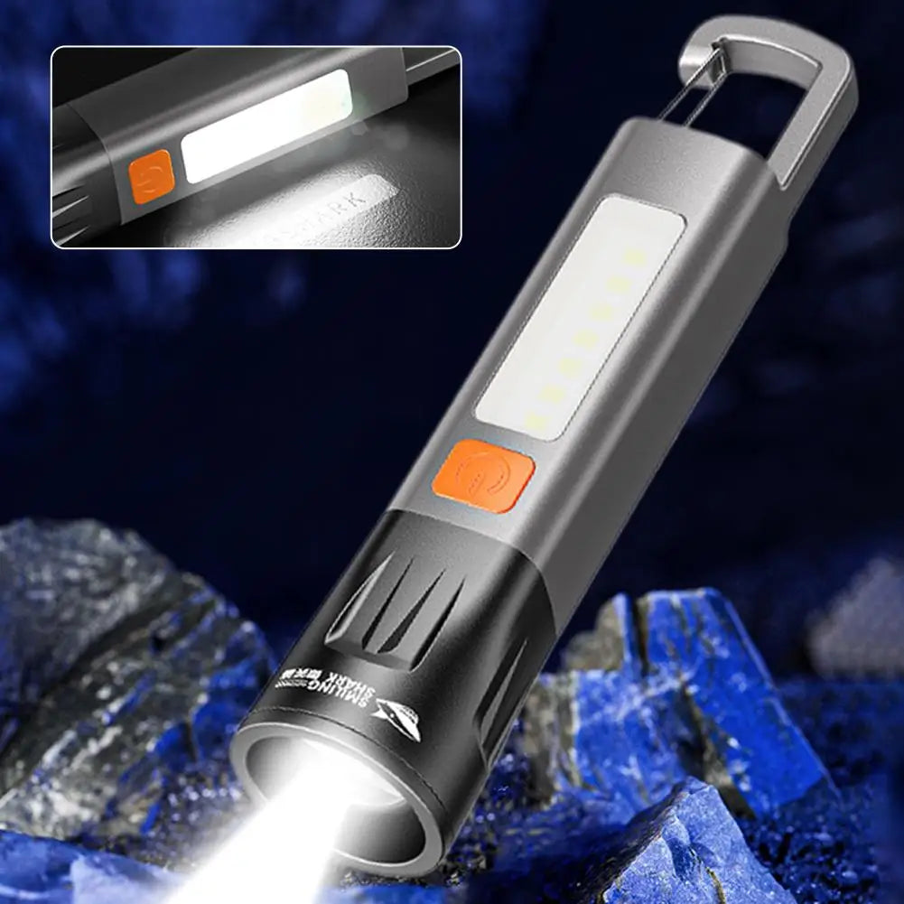 EDC LED Flashlight Zoomable 7-Mode USB-C Rechargeable Torch LED EDC Flashlight Oasis Select