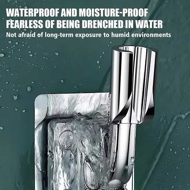 No Drill Adjustable Shower Head Holder Nozzle Handheld Holder Punch-Free 180 Degree Rotation Shower Bracket Universal accessorie Oasis Select