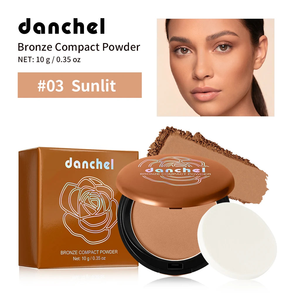 Matte Bronze Pressed Powder Long-Wear Oil Control Define Facial Contour Setting Powder Soft Matte Bronze Finish Korean Makeup Oasis Select Color 3