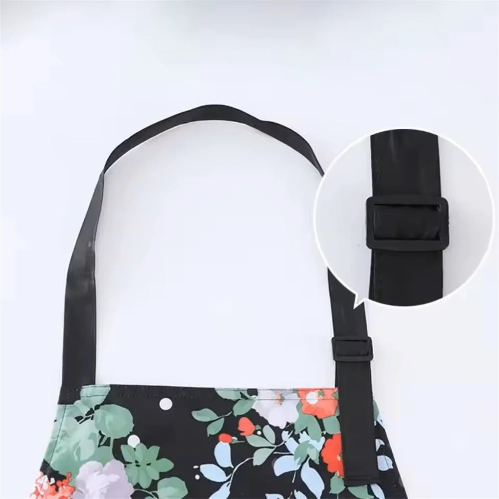 Household Waterproof and Oil-proof Kitchen Apron Cooking Baking Work Clothes Drawing Aprons Art Smock for Women Oasis Select