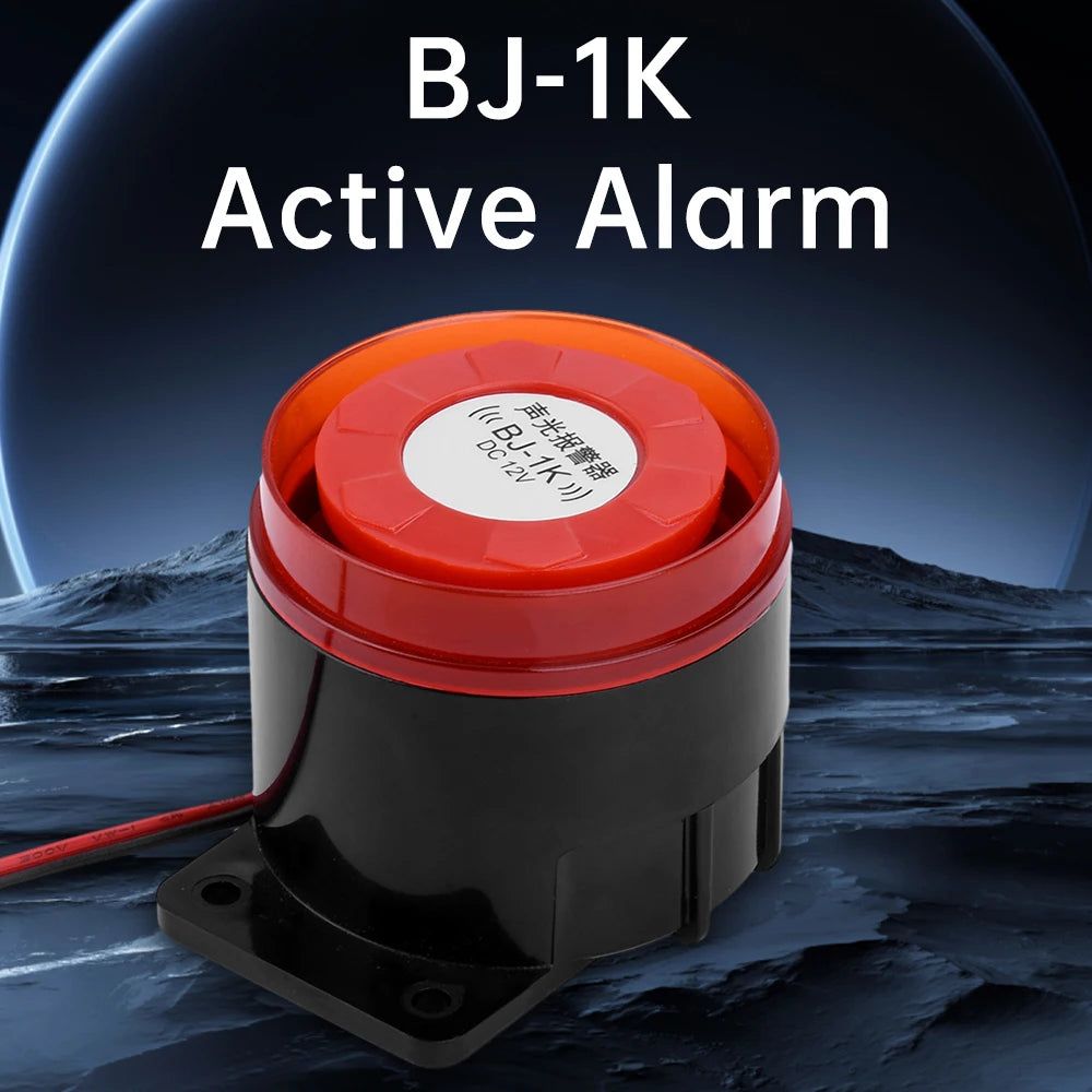 BJ-1K 12V 24V 220V Buzzer High Decibel Sound and Light Alarm Anti-theft Dual Audio Electronic Horn Waterproof Dustproof Oasis Select