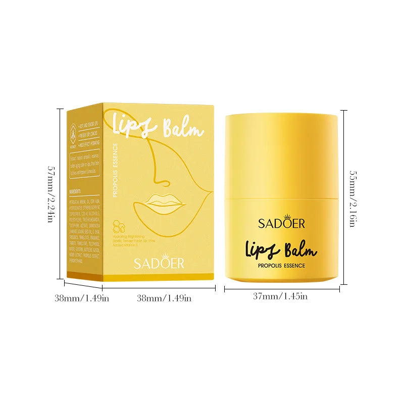 SADOER Honey Propolis Lip Balm – Plumping & Moisturizing Lip Balm Oasis Select
