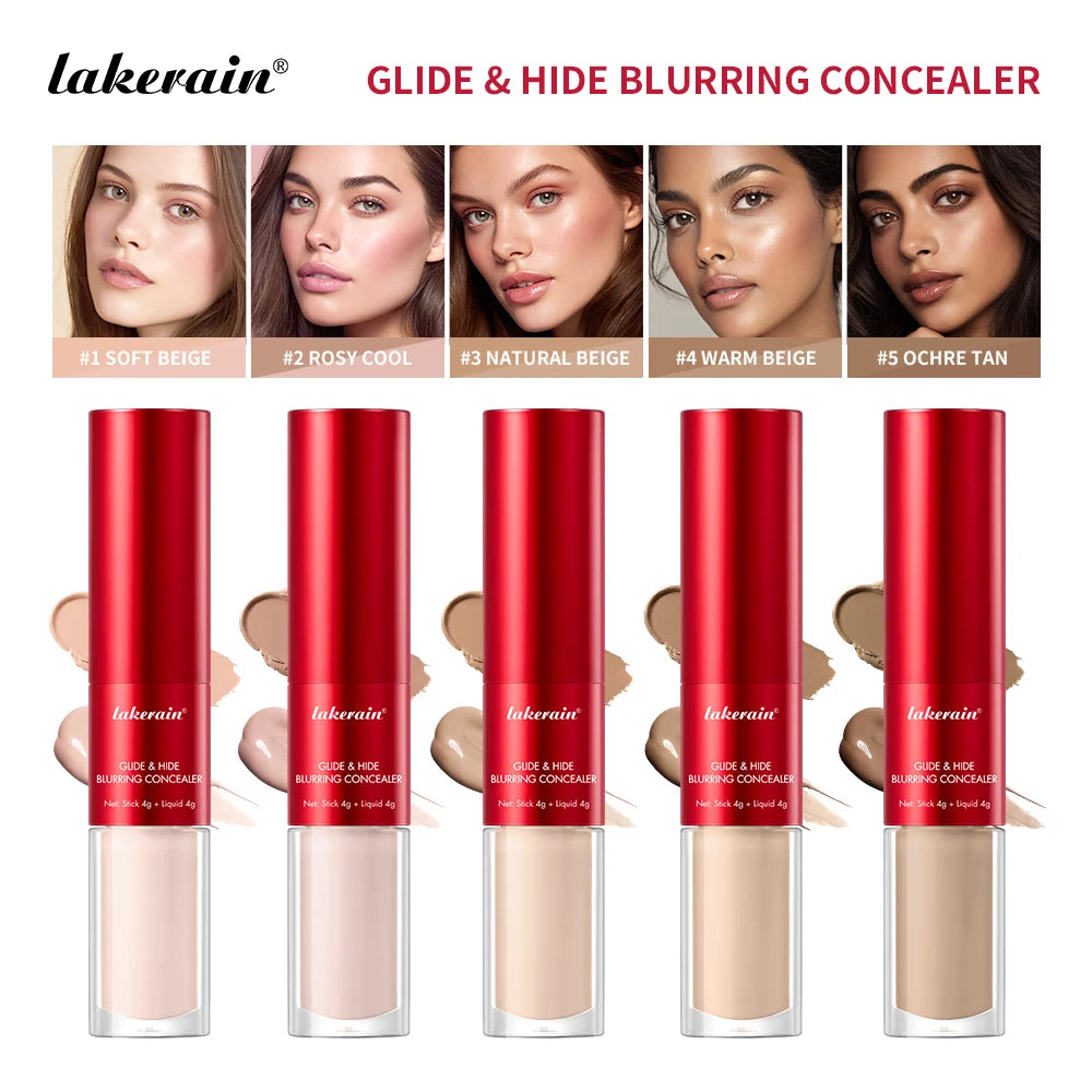 Glide Blurring Conceal 2 In 1 Creamy Liquid Long-lasting Full Coverage Corrector Lightweight Conceals Waterproof Base Makeup Oasis Select