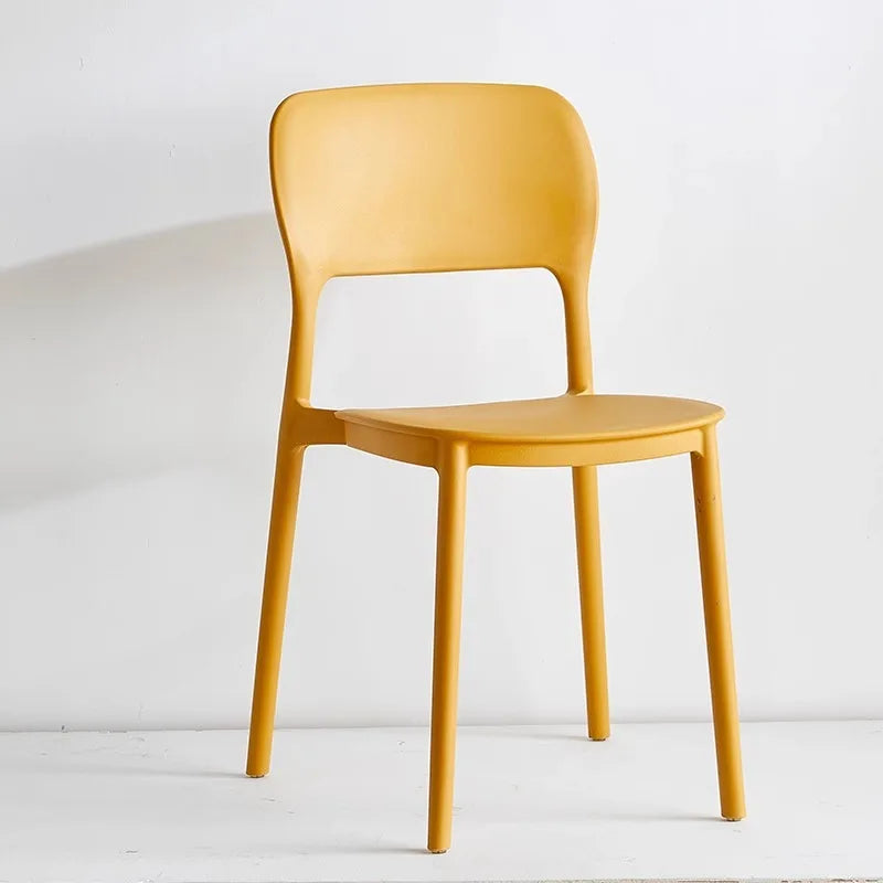 Chair Household Plastic Dining Chair Back Chair Thickened White Commercial Dining Table Chair Bedroom Outdoor Sedentary Oasis Select Turmeric 2 pieces