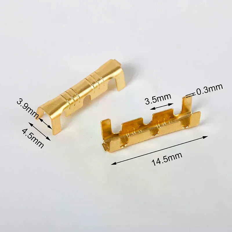 200pcs 453 U-Terminal Lug Wire Butt Joint Cold Terminal, Fascia Of Small Tooth With Heat Shrinkable Tube 0.5-1.5mm2 Oasis Select