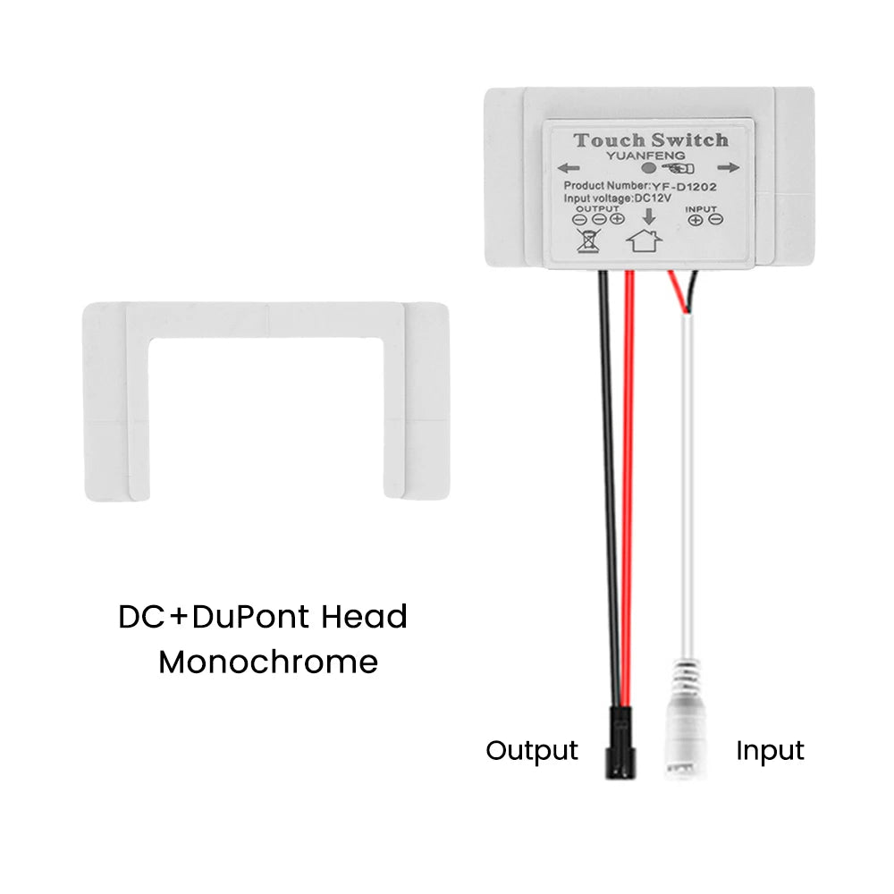 Touch Sensor Switch DC 12V 5A 60W LED Smart Single Key Mirror Light Switch Touch Dimmer Switch For Bathroom Mirror Oasis Select B