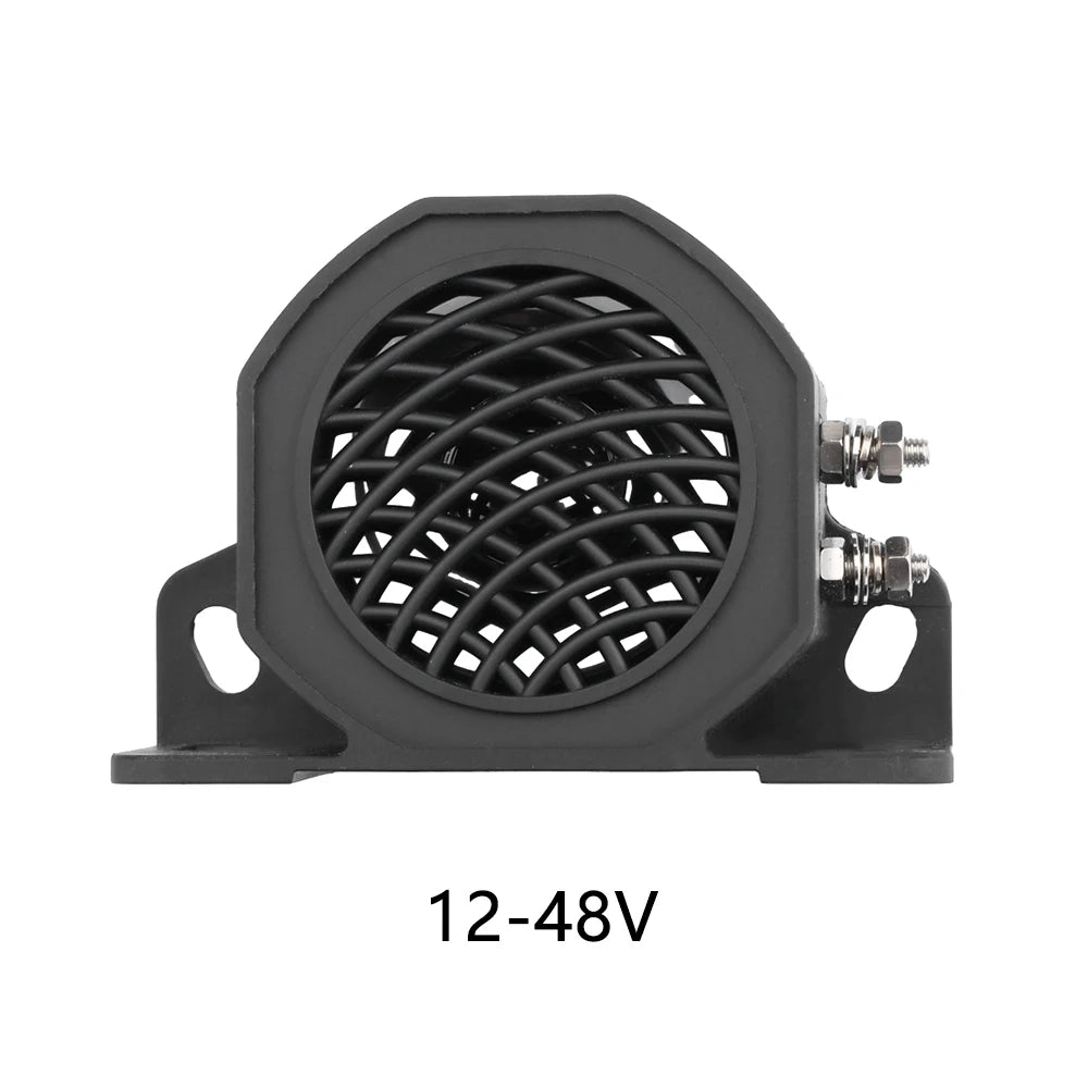 105dB Decibel Backup Siren Beeper Buzzer Sound Warning Alarm 12V 24V-80V Car Truck Vehicle Horn For Vehicle Reversing Reminders Oasis Select 12-48V