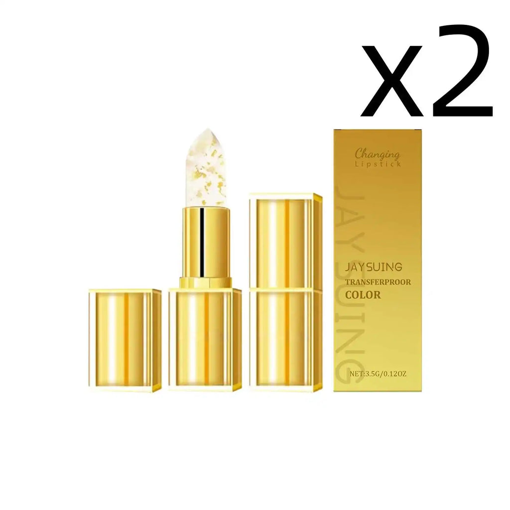 Jaysuing Gold Color-Changing Lip Balm | Hyaluronic Acid Hydrating Color-Changing Lip Balm Oasis Select 2x3.5g Boxed
