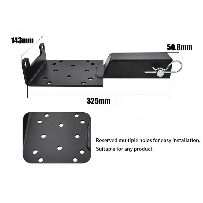 Winch hitch bracket universal receiver trailer bar ATVUTV truck mounting plate winch fixing Oasis Select Style1