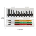 Manual Precision Carving Knife Set Non-slip Pen Style Cutter Practical Gadget for DIY Art Seal and Paper Cutting Oasis Select 1Set-White