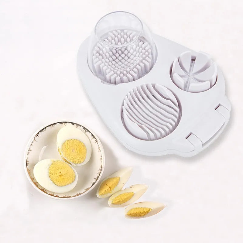 3in1 Creative Egg Slicer Hard Boiled Eggs Slicers Kitchen Food Slicers Fruit Vegetable Manual Slicers Household Kitchen Supplies Oasis Select