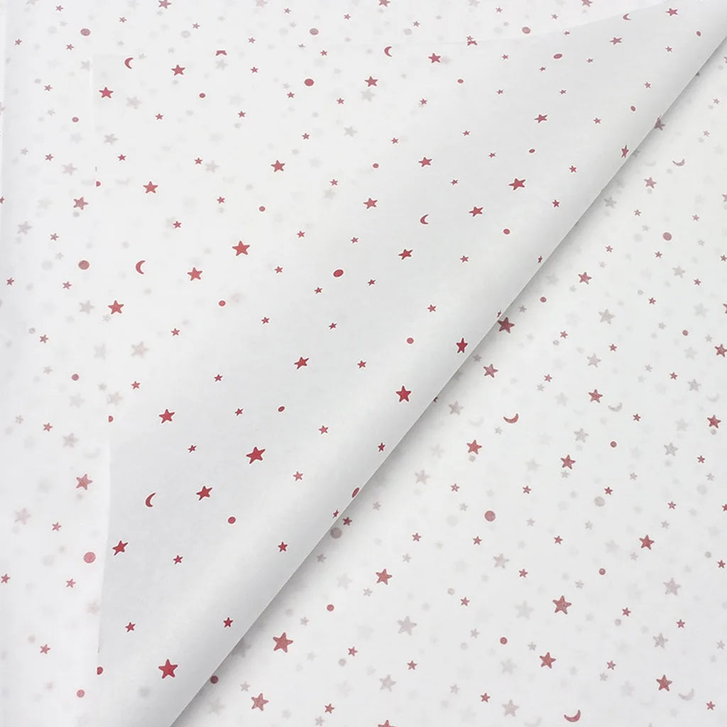 20-Sheet Foil Star Moon Floral Wrapping Paper 50×70cm