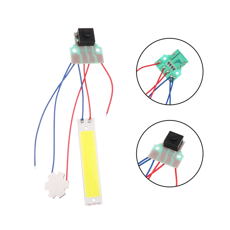 Double LED Light Board With Control Switch DC 3.7-5V Flashlight Night Lighting Desk Lamp DIY Accessory Oasis Select
