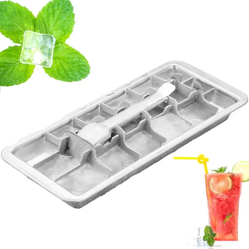Stainless Steel Ice Cube Tray Stainless Steel Ice Cube Maker Freezer Square Ice Cube Mold tool Making for Milk and Drink Cooling Oasis Select
