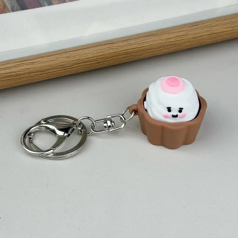 1/2 Pcs Mini Cake Button Fidget Toy, Food Shaped Press Keychain, Cute Backpack Pendant, Creative Gift Oasis Select A1