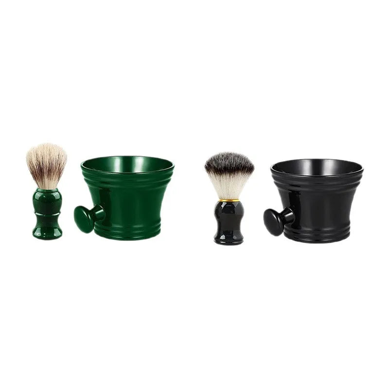 Plastic Shaving Brush Bowl Set Beard Care Soap Foam Mug Bowl With Handle Facial Bristle Hair Salon Barber Soap Foam Shave Men Oasis Select