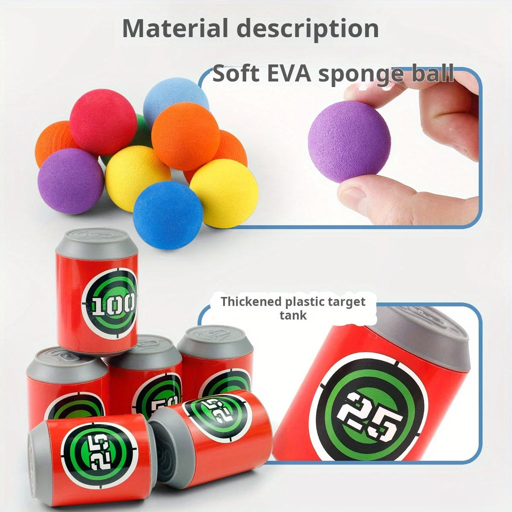 Montessori Throw Sport Slingshot Target Sticky Ball Dartboard Basketball Board Games Kid Soft Bullet Target Practice Outdoor Toy Oasis Select