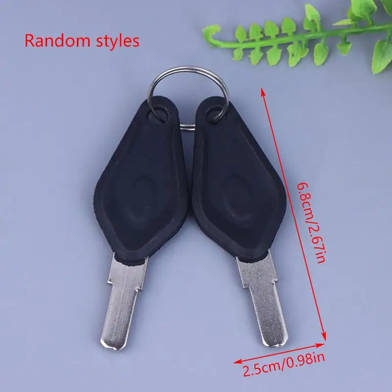 2Pcs Disc Detainer Lock Key Blank Embryo Tools Part DMS Motorcycle Trunk Storage Box Tail Box Lock Key Embryo Oasis Select A1