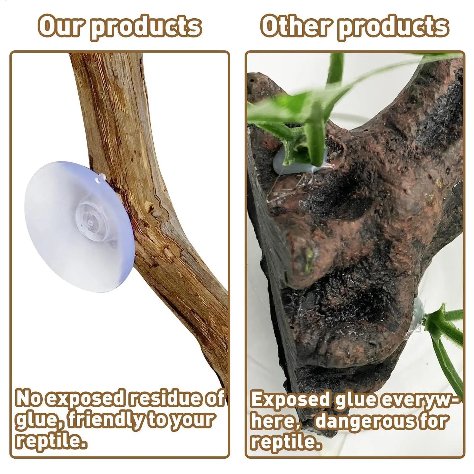 Snake Climbing Branch Unique Snake Climbing Decor Natural Non-slip Habitat Decorations Reptile Decor for Bearded Dragon Snake Oasis Select