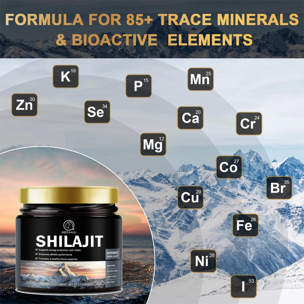 BBEEAAUU Himalaya Shilajit Original High in Trace Minerals & Fulvic Acid for Energy,Muscle Strength&Immunity,Endurance for Adult Oasis Select