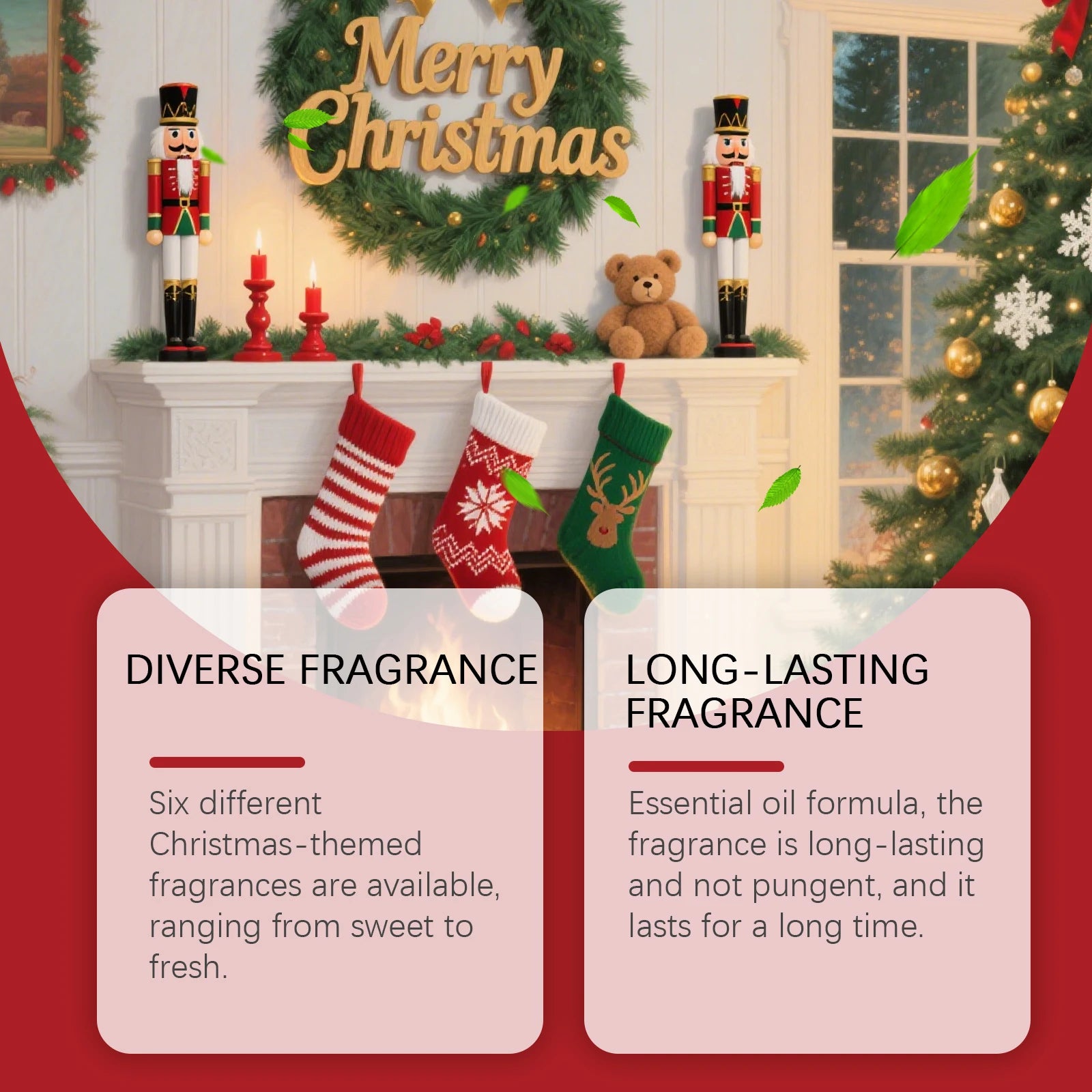 Christmas Essential Oil Set – 6 Festive Holiday Scents 6x10ml Aromatherapy Essential Oil Set Oasis Select