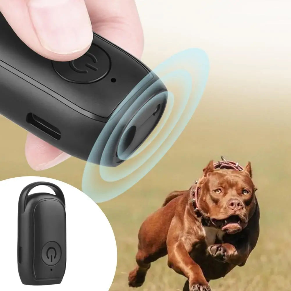 Portable Ultrasonic Dog Barking Control Trainer, Rechargeable Dog Training Aid Anti Barking Device, for Indoor Outdoor Use Oasis Select