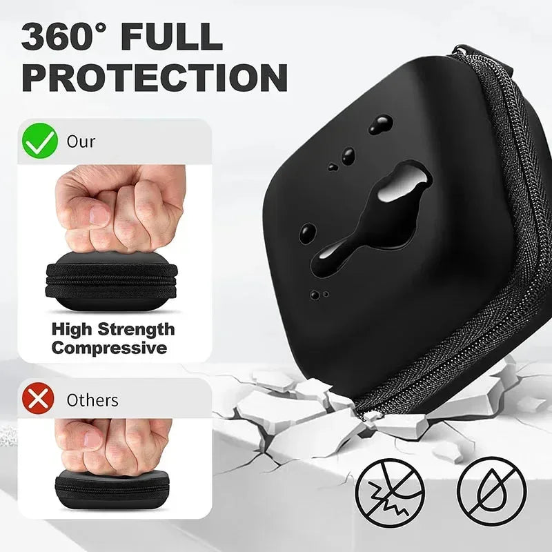 1/2/3pcs Mini Portable Earphone Bag Coin Purse Headphone USB Cable Case Carrying Pouch Bag Earphone Accessory Square Storage Box Oasis Select