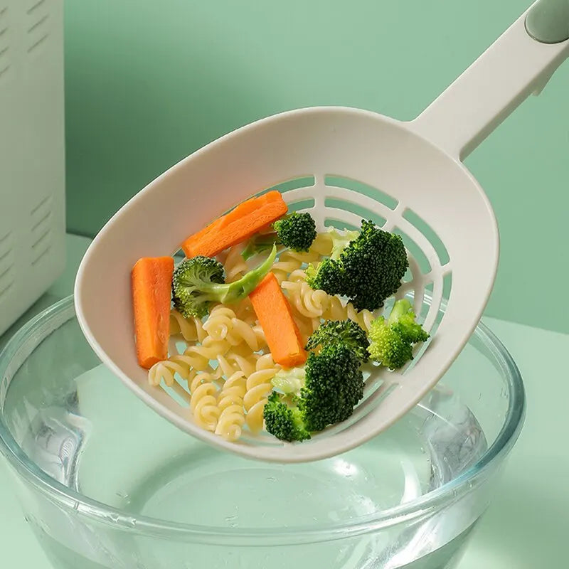 Leak Kitchen Pasta Spoon Fishing Dumplings Long Handle Food Grade High Temperature Resistant Spaghetti Large Funnel Oasis Select