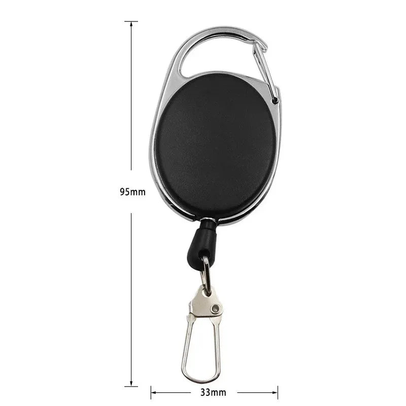 3-24pcs Retractable Keychain Badge Scroll ID Badge Holder Card Holder Backpack Lanyard Hiking Buckle Key Ring Retractable Tool Oasis Select