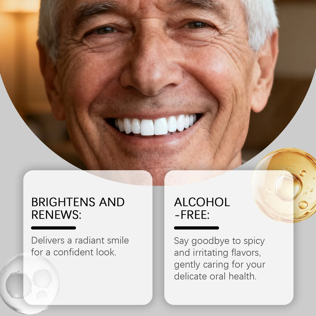 Teeth Whitening Mouthwash Quick Oral Cleansing Remove Mouth Bad Odor Reduce Teeth Stains Yellowing Refreshing Menthol Mouthwash Oasis Select