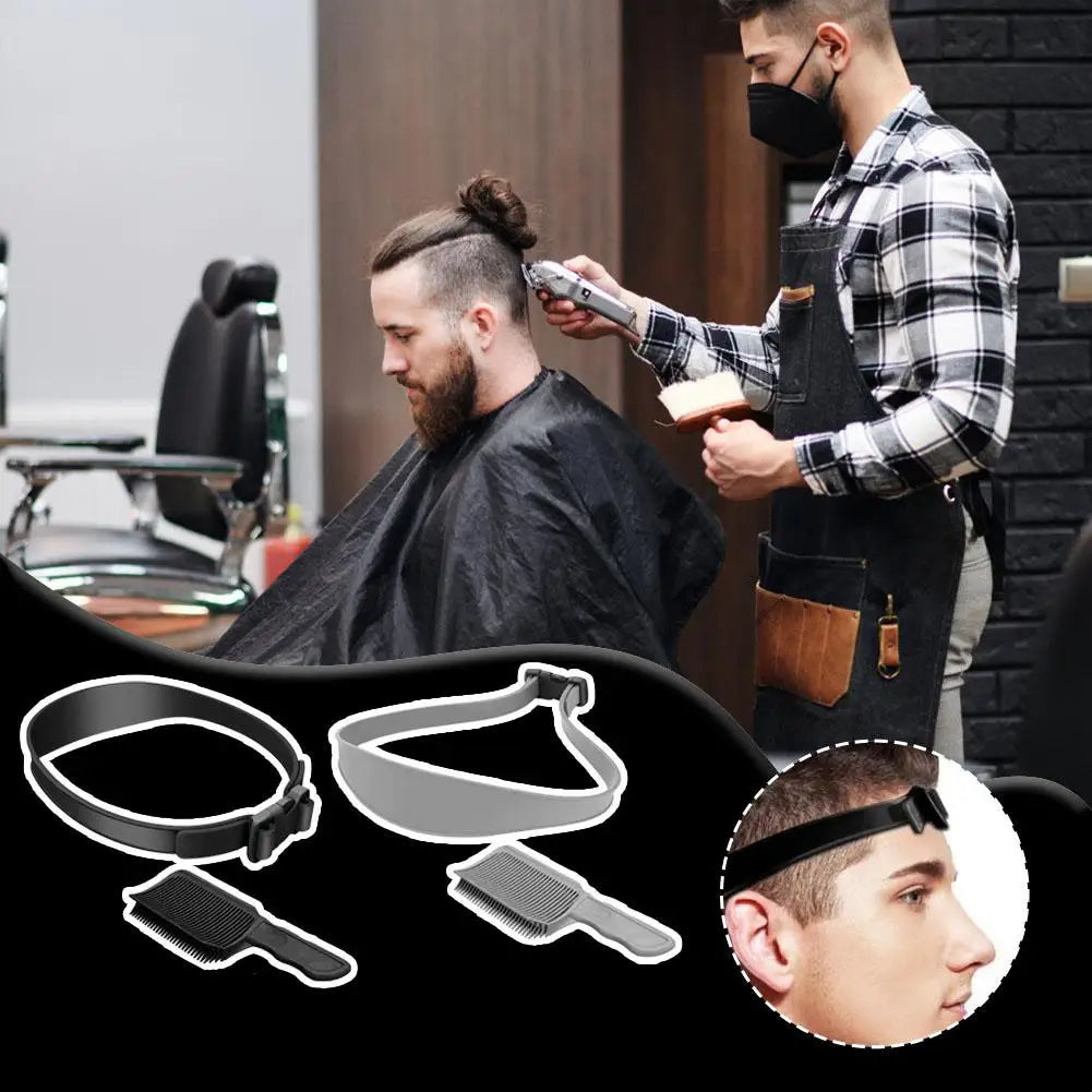 Adjustable Hair Trimming Guide Set Neckline Shaving Template,DIY Self Haircutting System, Shaving Straight Neck Hairline Tool Oasis Select
