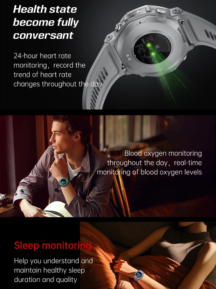 MINGCC Smartwatch – Wireless Calls, Fitness & Health Tracker