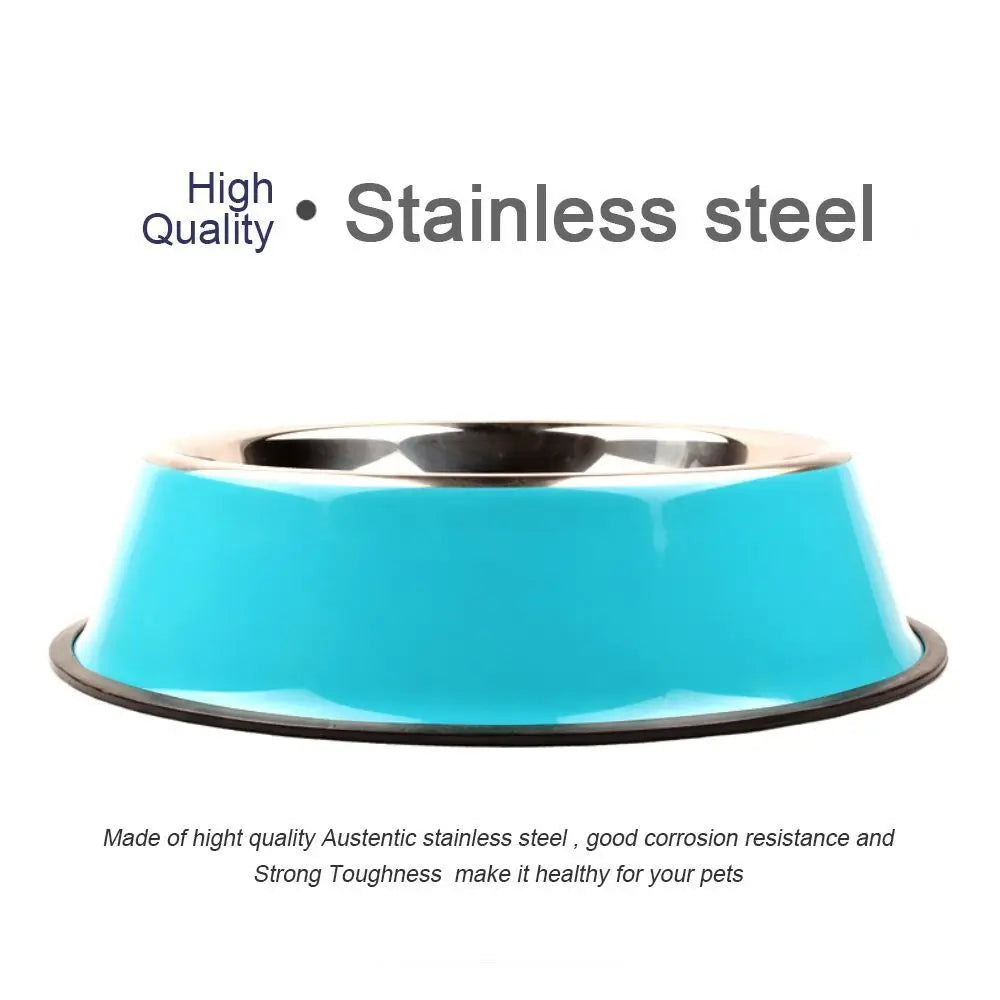 Stainless Cat Bowls Pet Steel Bowl Set Food Water Bowl for Dogs and Cats Anti-skid Cats Supplies Oasis Select