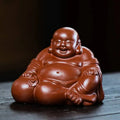 Zisha Tea Pet Buddha Figurine Maitreya Buddha Rulai Sculpture Tea Play Model Can Raise Tea Pet Oasis Select Dahongpao Tea