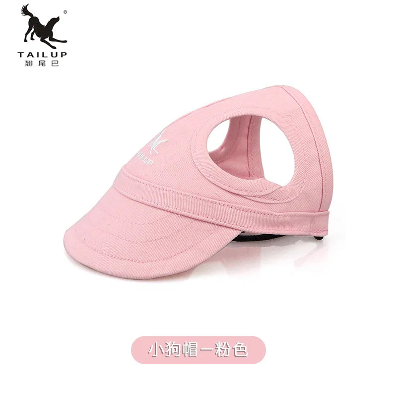 Sunshades for Large, Medium and Small Dogs and Cats with Exposed Ears, Little Dogs with Duck Tongues, Baseball Caps and Headwear Oasis Select Pink M