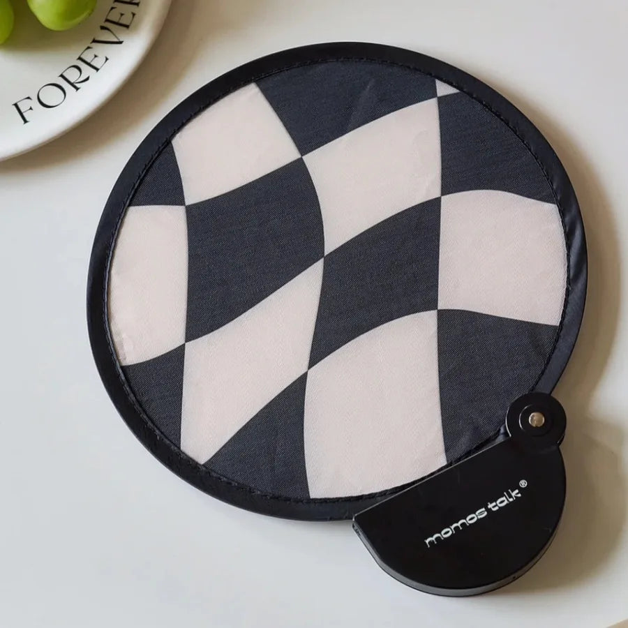 Portable Handheld Folding Fan with Storage Pouch - Compact Manual Cooling Fan Suitable for Summer, Travel, Beach & Parties Oasis Select