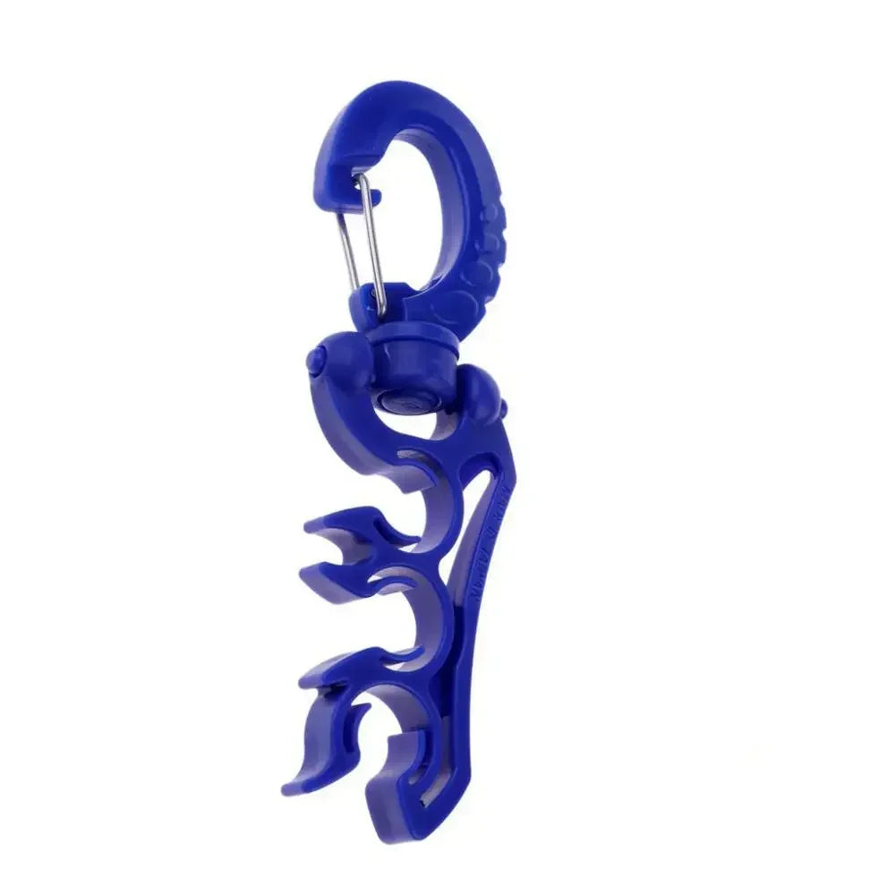 Scuba Diving Triple Regulator BCD Hose Holder Octopus Retainer BCD Clip Oasis Select Blue