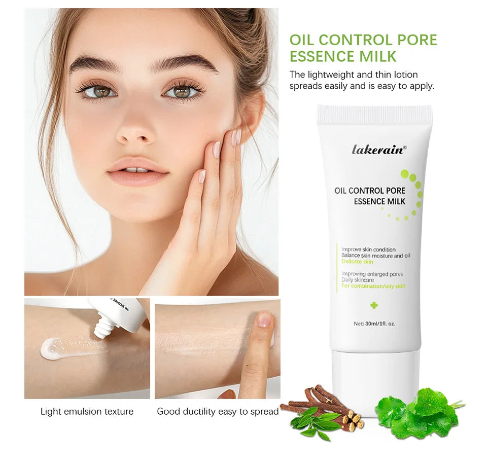 30ml Oil Control Pore Essence Milk – Smoothing Hydrating Serum Pore Essence Serum Oasis Select