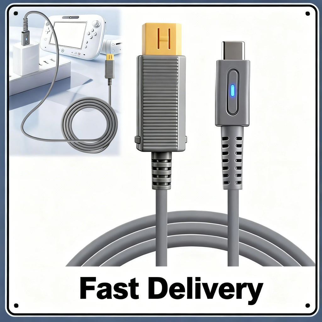 45W USB-C PD Charging Cable for Nintendo Wii U – 1.8m