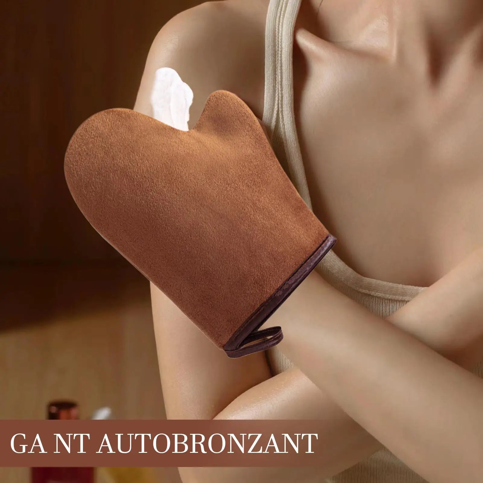 Self-Tanning Glove Tanning Body Lotion Mitt Reusable Machine Washable Applicator with Thumb Soft Tool Double-Sided Applicator Oasis Select