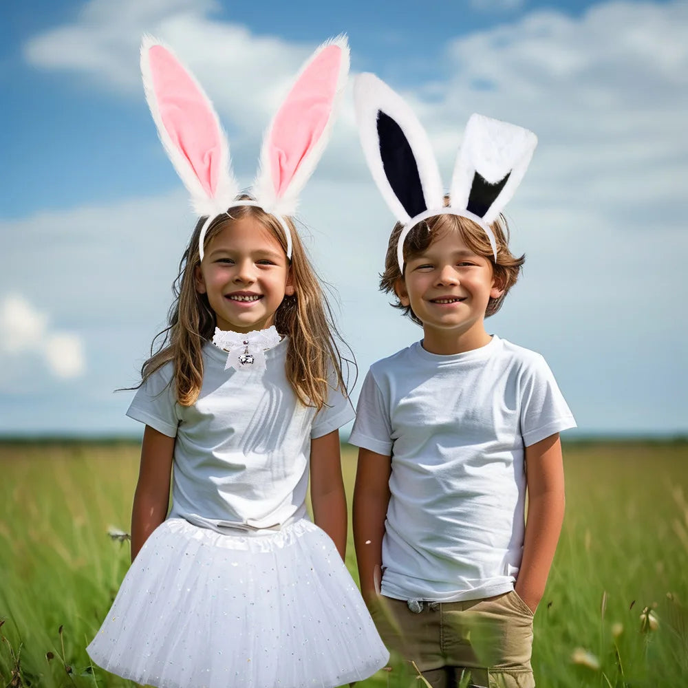 Easter Bunny Ear Headband Costume Halloween Headgear Judy Bunny Officer Dress Up Headband Hair Accessories Oasis Select