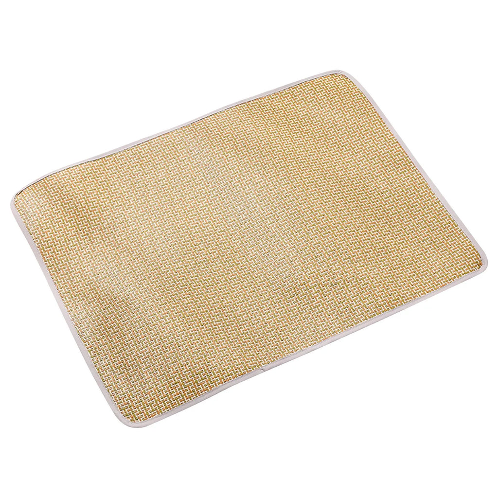 Summer Cooling Gel Pad for Dogs Cats Non Slip Pet Mat Heat Relief Washable Bamboo Bedding Indoor Outdoor Use Oasis Select Orange L