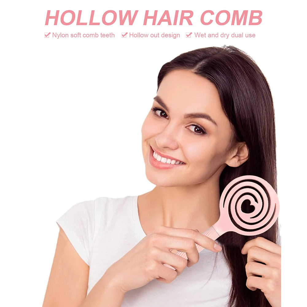 Heart Hollow Detangling Hairbrush & Scalp Massage Comb for Wigs